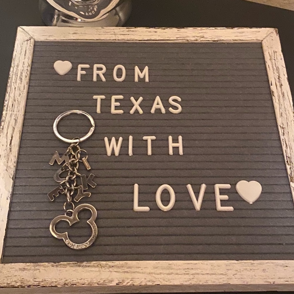 Disney Mickey Mouse Silver Keychain